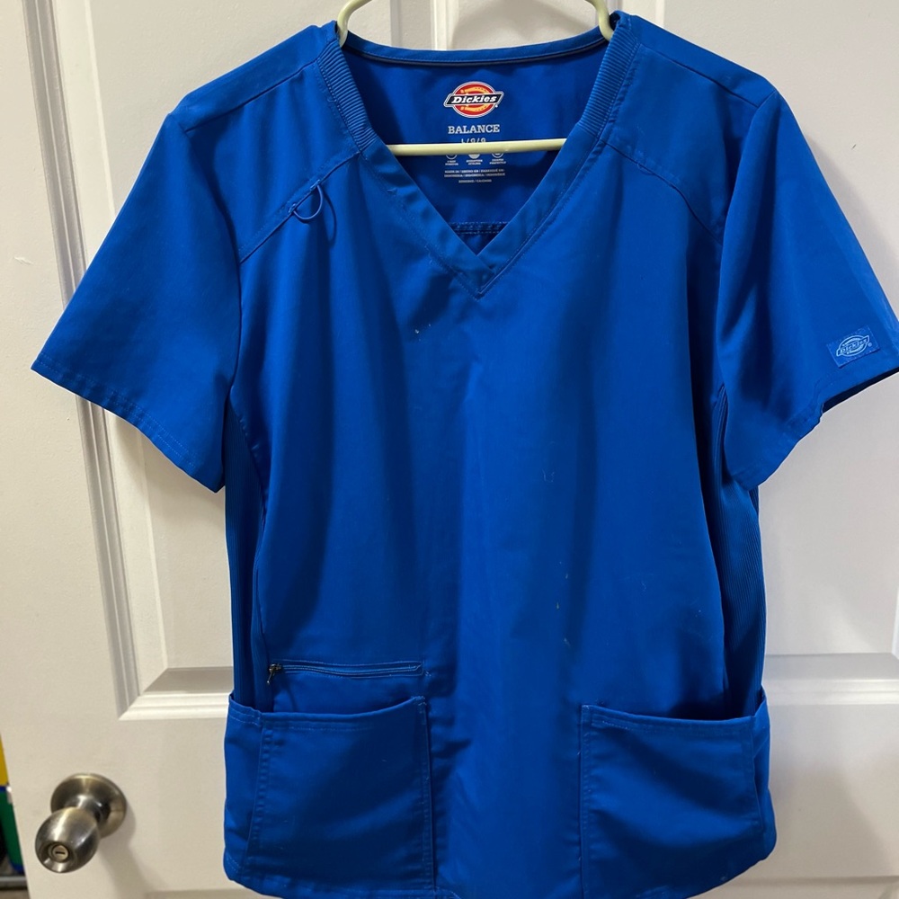 Dickies Blue Scrub Top